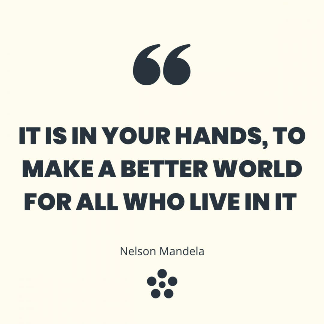 Ways to make the world better for all...

👀 Look out for others and help those who need help 
😁 Smile (it is contagious)  
💛 Be kind
🚶‍♀Look after your environment 

#nelsonmandeladay  limelighthr.co.uk