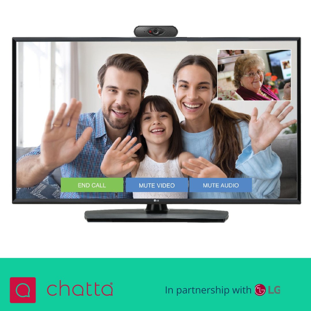 Chatta is a completely unique system that is built into the TV. You can call, message, and send pictures and videos straight from the Chatta app which will go directly to your loved ones' TV. 

#agetech #newtech #elderlycare