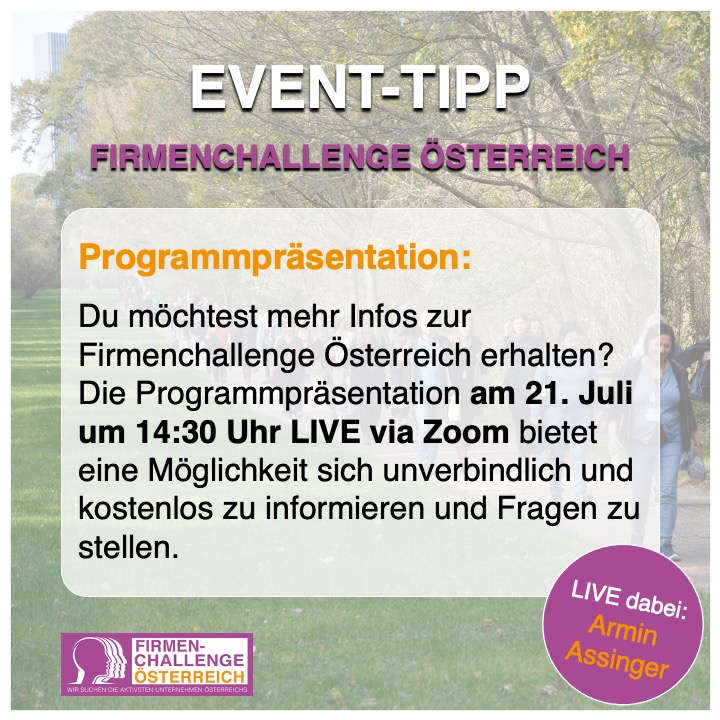 SPORTS_Select's tweet image. Dich erwarten zahlreiche Benefits, so z.B. ein Online-Fitnessstudio mit Sport-Legenden und die Reduzierung des CO2-Fußabdrucks durch das Pflanzen von Bäumen.

Erfahre mehr bei der Programmpräsentation und melde Dich jetzt kostenlos und unverbindlich an:
firmenchallenge-oesterreich.at/programmpraese…