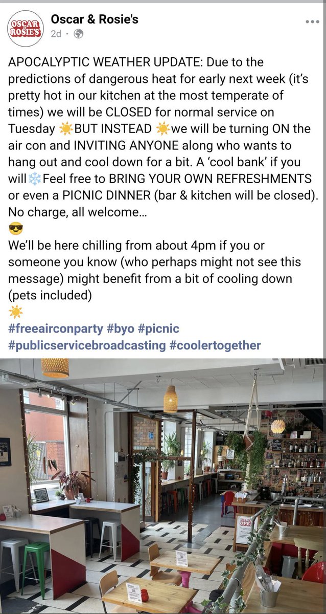 Top job by Oscars &amp; Rosie’s in #nottingham Hockley/Lace market.  If yer stuck in town on tues, go cool off with them.