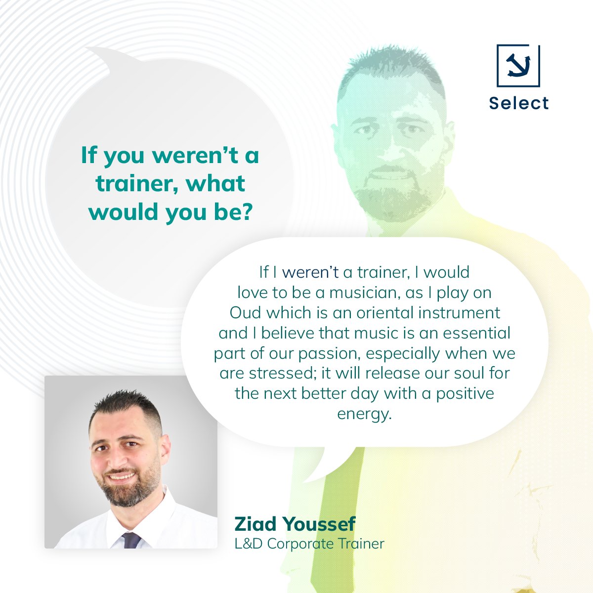 SelectTraining's tweet image. Having a passion or hobby outside of work is important to keep yourself grounded and to relax.

For our trainer Ziad Youssef, playing the Oud is one of his passions and would have been a musician if he wasn't such an amazing Corporate Trainer.
.
#selecttraining #corporatrainer
