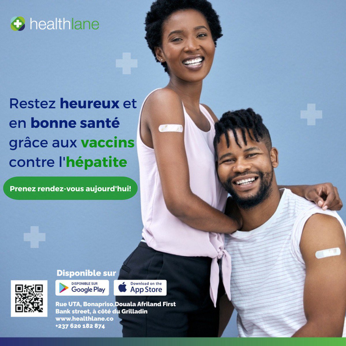 Ne gâchez pas votre avenir à cause d’un virus!
Prenez rendez-vous dès maintenant sur l’application #healthlane pour vous faire vacciner contre l’hépatite.