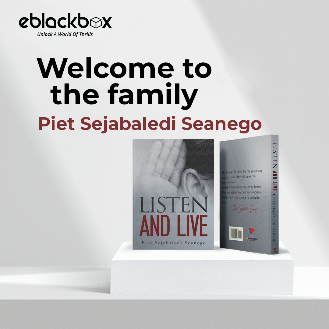 eblackbox_'s tweet photo. We are proud to welcome Listen and Live by Piet Sejabaledi Seanego onto our platform!

Visit https://t.co/TxkmKhBEXt to shop NOW! https://t.co/YdbYYN1Wzs