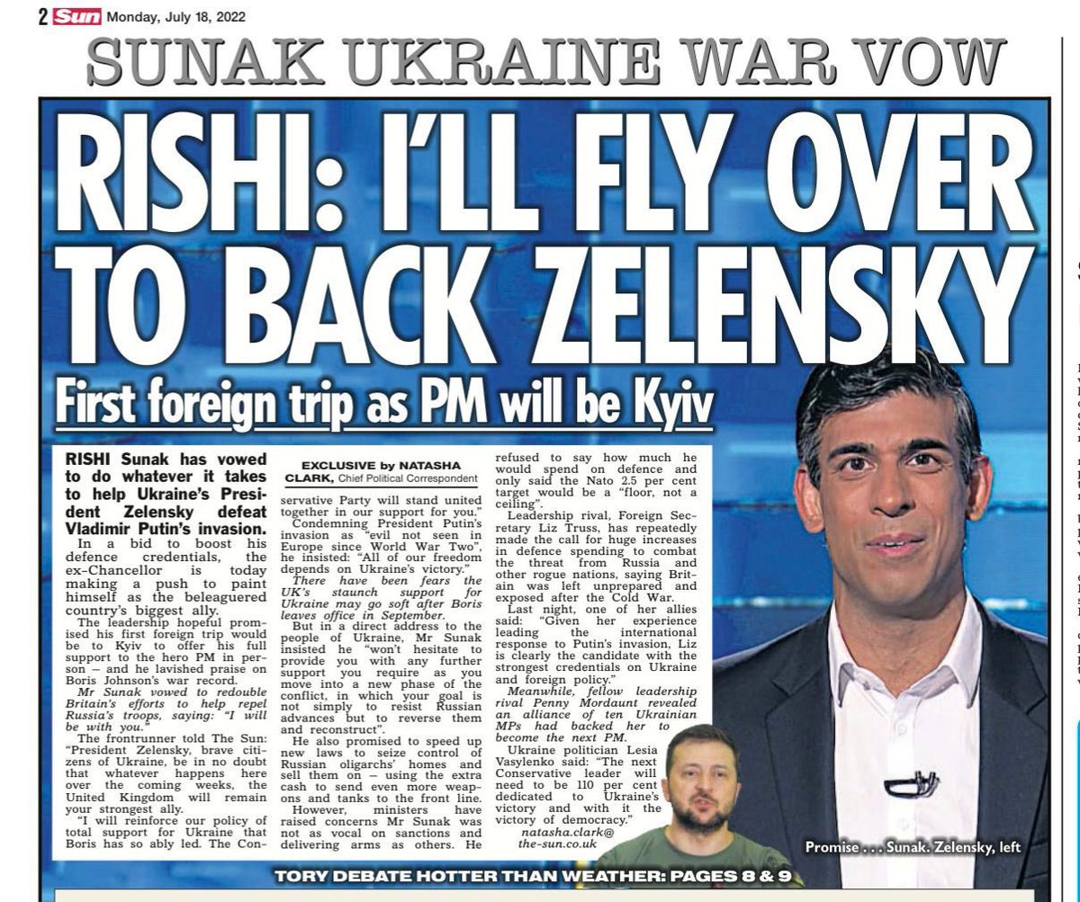 Proud of UK financial support for Ukraine put together by <a href="/RishiSunak/">Rishi Sunak</a>  #Ready4Rishi