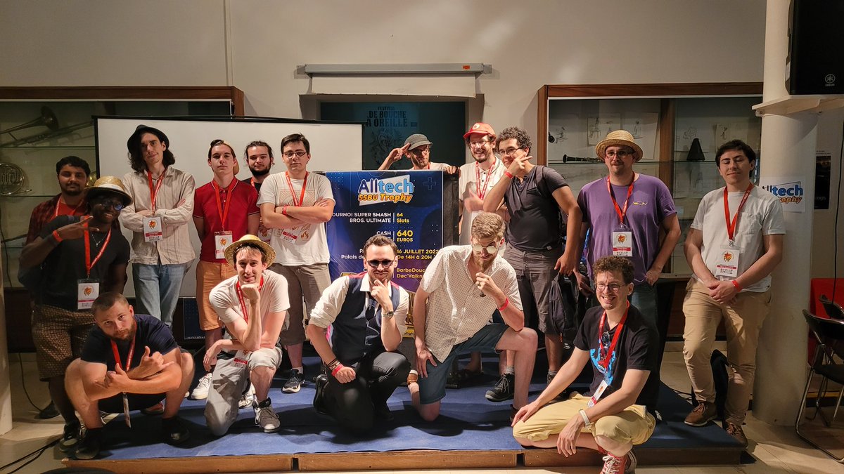 Sur une échelle de 1 à 10 comment avez vous trouvé ce AllTech SSBU Trophy ?
Merci à tous d'être passé et d'etre venu d'aussi loin ! On espére que ça vous a plut !
Merci à tous les organisateurs bénévoles et aux casteurs Rennais !
Ainsi qu'à <a href="/festivaldesjeux/">FLIP</a> et <a href="/AlltechGroupe/">Alltech Consulting</a> 👍