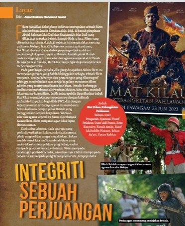 RaihaniTSN's tweet photo. Ulasan @Filem_MatKilau oleh @AinaSaaid dalam Dewan Budaya keluaran Ogos 2022.
#MatKilau #FilemMatKilau https://t.co/amSgKgerUT