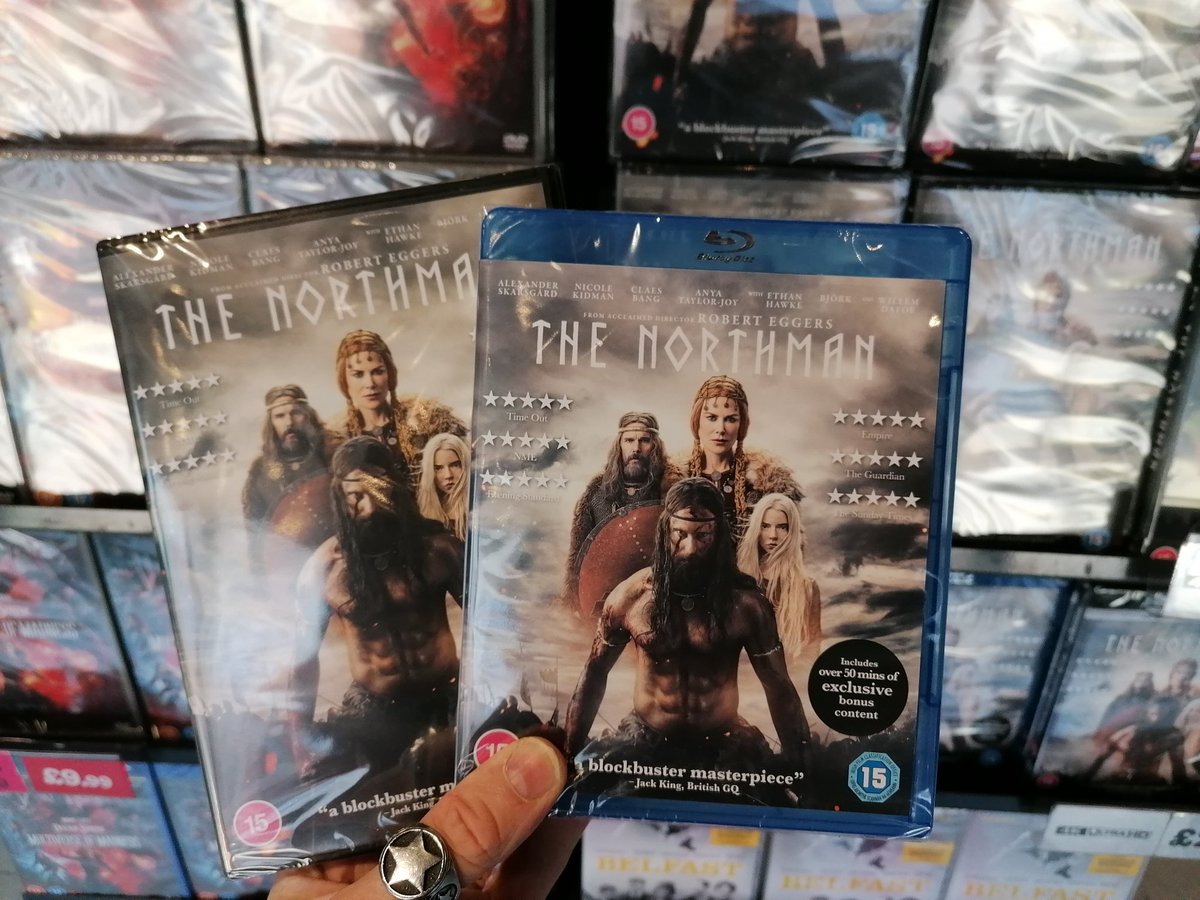 hmvBelfast's tweet photo. Been looking forward to this release
@TheNorthmanFilm filmed on this wee island we call home
Based on Norse mythology about a son avenging the death of his father
#AlexanderSkarsgard #NicoleKidman #AnyaTaylorJoy #ClaesBang #Bjork #EthanHawke
#dvd #bluray #hmvfirstedition https://t.co/ngP4EoyNHO