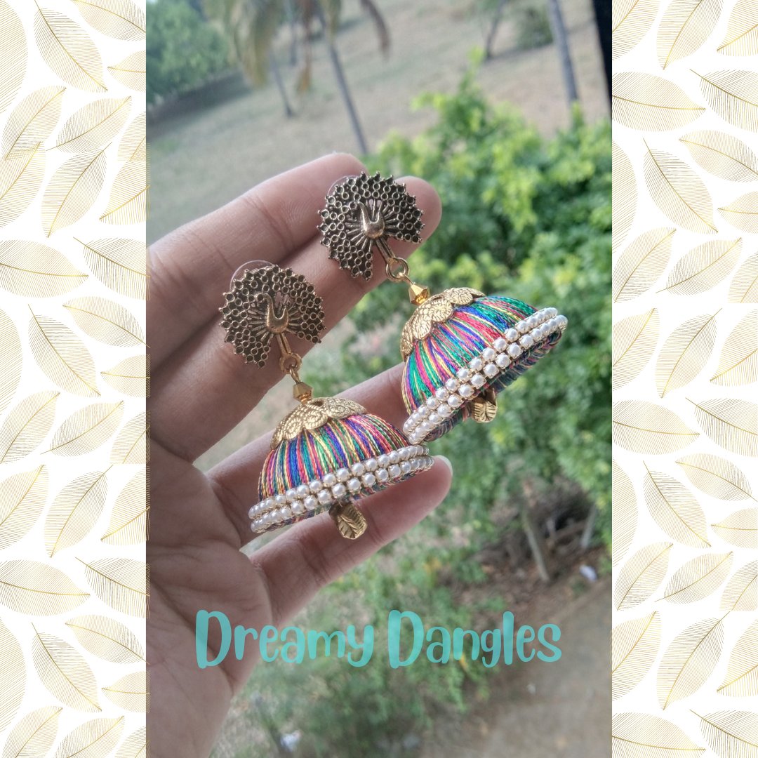 dreamydangles's tweet photo. Silk thread earrings
Dm to place ur order
#handmade #handcraft #vocalforlocal #oxidisedsilver #startup #elegance #forsale #smallbusiness #loveyourself #fashionblogger #jewelleryshop  #jewellerydesignstudio #traditionalwear #traditional #necklace #bangles #madeinindia #silkthread https://t.co/93oq5L2ZRs