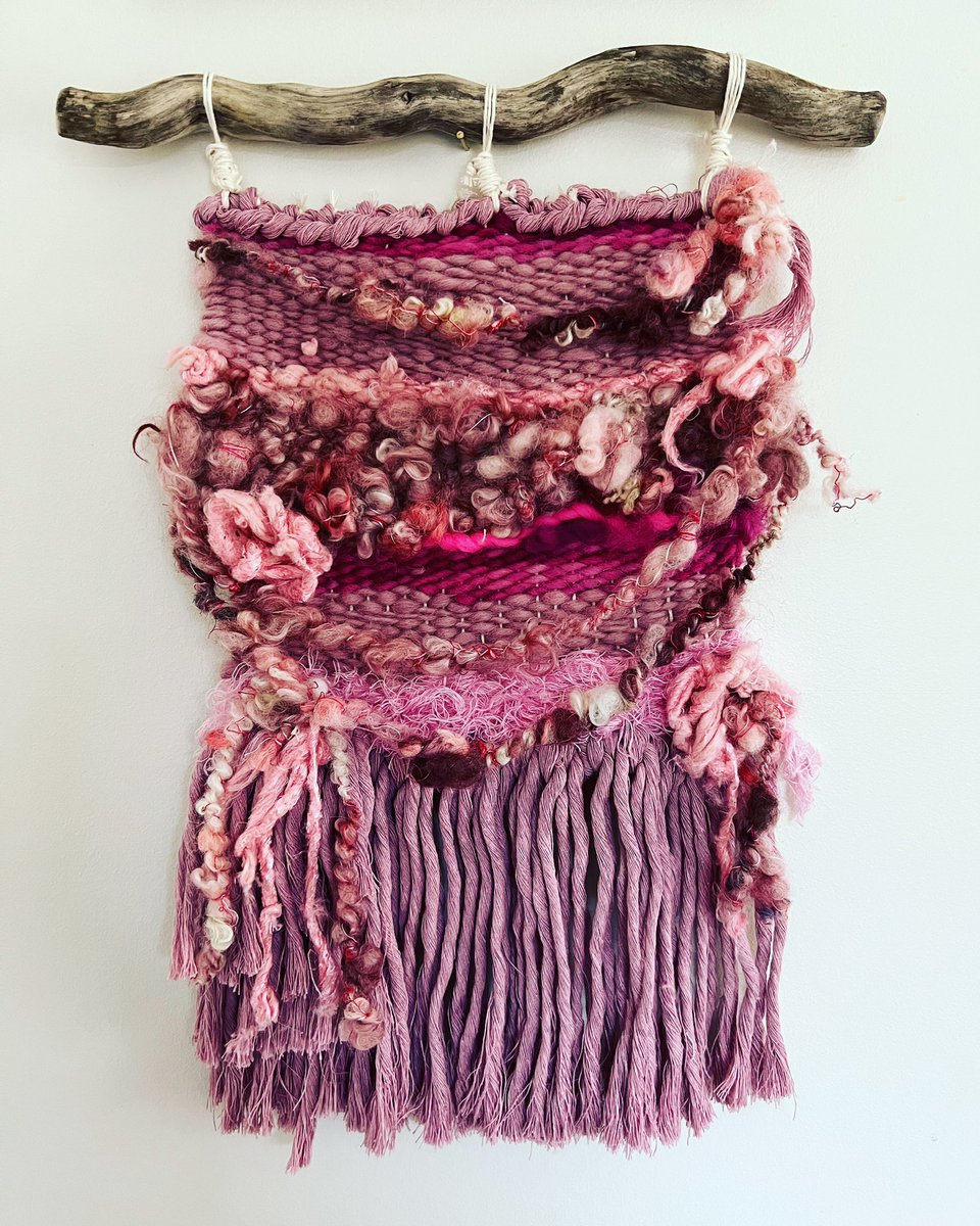 Pinks - textured wall hanging #weave #UKHeatwave