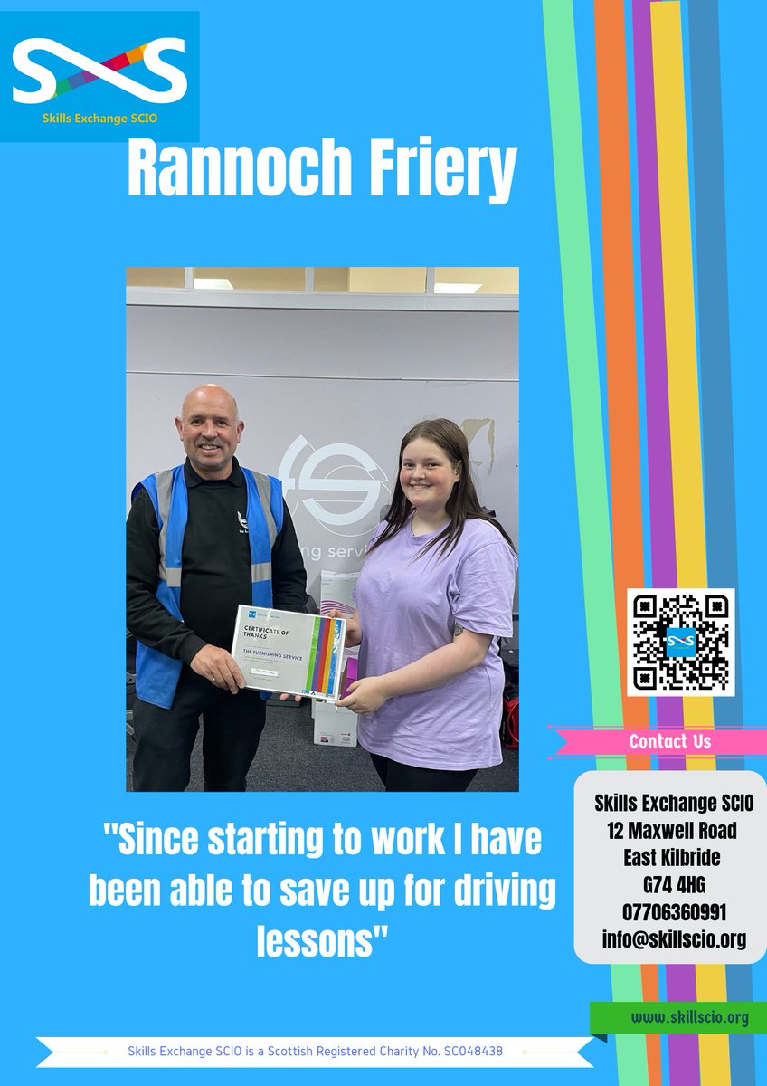 SES12EK's tweet photo. WHERE ARE THEY NOW – RANNOCH FRIERY, THE FURNISHING SERVICE
After leaving school Rannoch started a course with Skills Exchange in January 2019 and successfully gained employment with The Furnishing Service in East Kilbride. Check out Rannoch full case study on our Facebook page. https://t.co/LKCdjNntv3