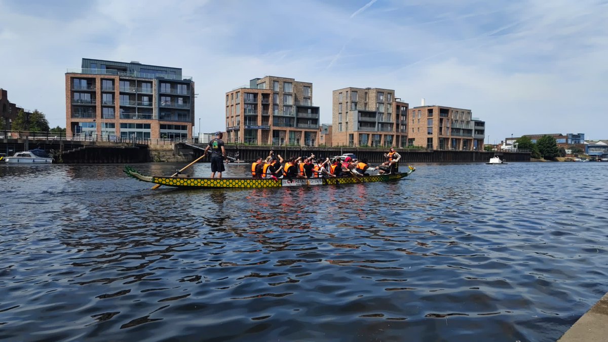 DambusterStudio's tweet photo. Dambuster’s team Boat Simulator took part in the Nottingham 2022 Dragon Boat Race yesterday 🛶

The salty sea dogs manged to raise lots of booty for @nottmhospitals Mental Health Department and even  secured first place in the fancy dress competition! 🏴‍☠️🦜

Well done all! 💙 https://t.co/zG37zW6vhn