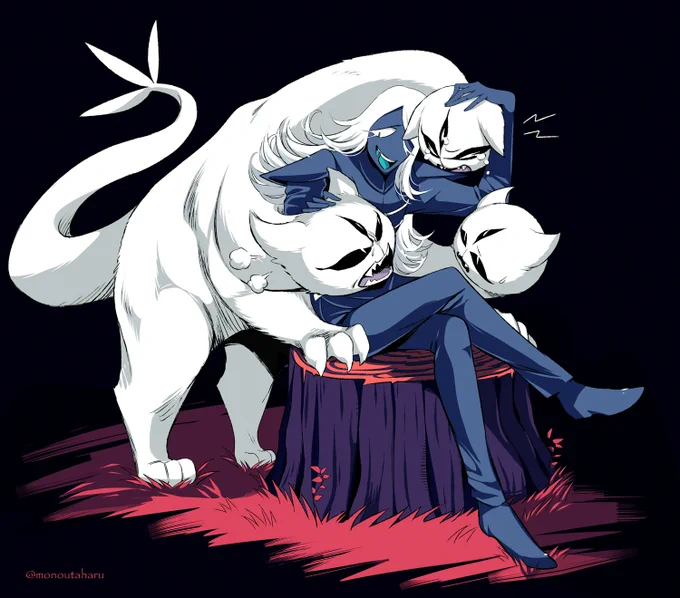 なんだかんだ面倒見良いとこあるので、喧嘩の仲裁とかしてたら良いな#Deltarune #RouxlsKaard 