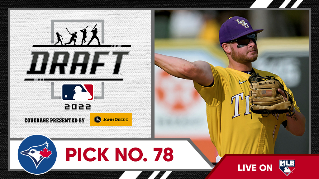 MLBDraft's tweet photo. With the 78th overall pick, the @BlueJays select @LSUbaseball second baseman Cade Doughty, No. 55 on the Top 250 Draft Prospects list.

Watch live: https://t.co/42SJUa2odY https://t.co/KtjI2dTMTy