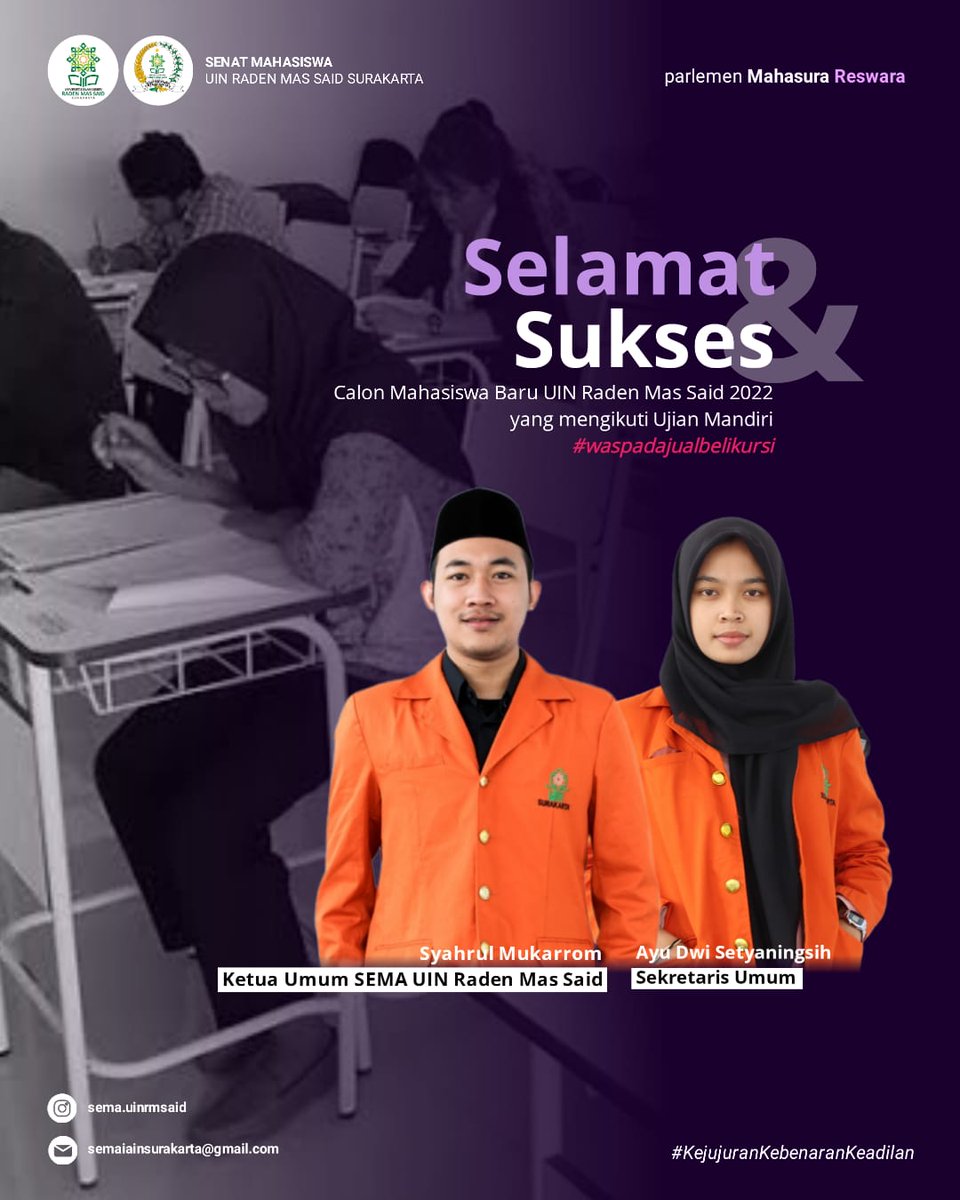 Kawan Sura!
Selamat berjuang untuk jadi bagian dari keluarga besar UIN RMS. 🔥
See u 👋