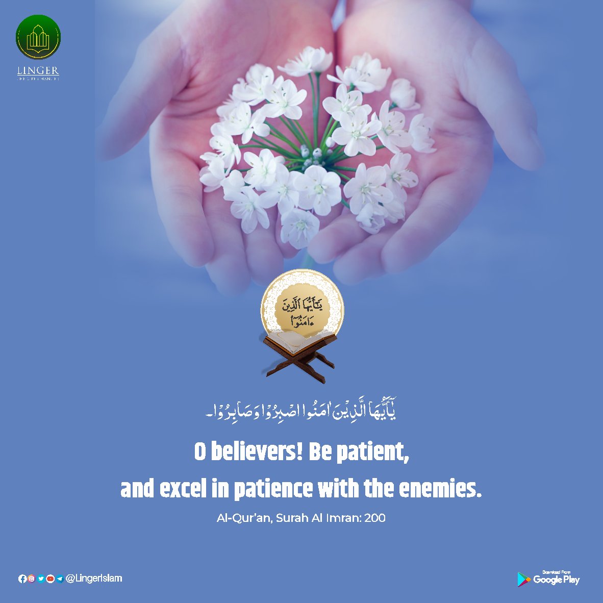 MillatCo's tweet image. ऐ ईमान वालों ! सब्र करो और सब्र में दुश्मनों से आगे रहो। 

Al-Quran, Surah Al-Imran : 200 

#सब्र #Sabr #SurahAlImran