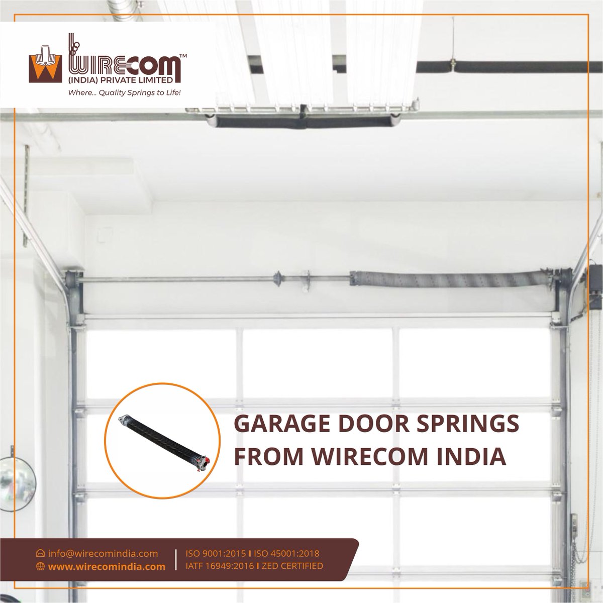 WirecomIndia's tweet image. Garage Doors have a very unique and challenging requirement of springs cause of the conditions in which they have to perform. We understand these challenges and ensure that our quality springs live up to the challenge and expectations.

#garagedoor #garagedoorspring #doorspring