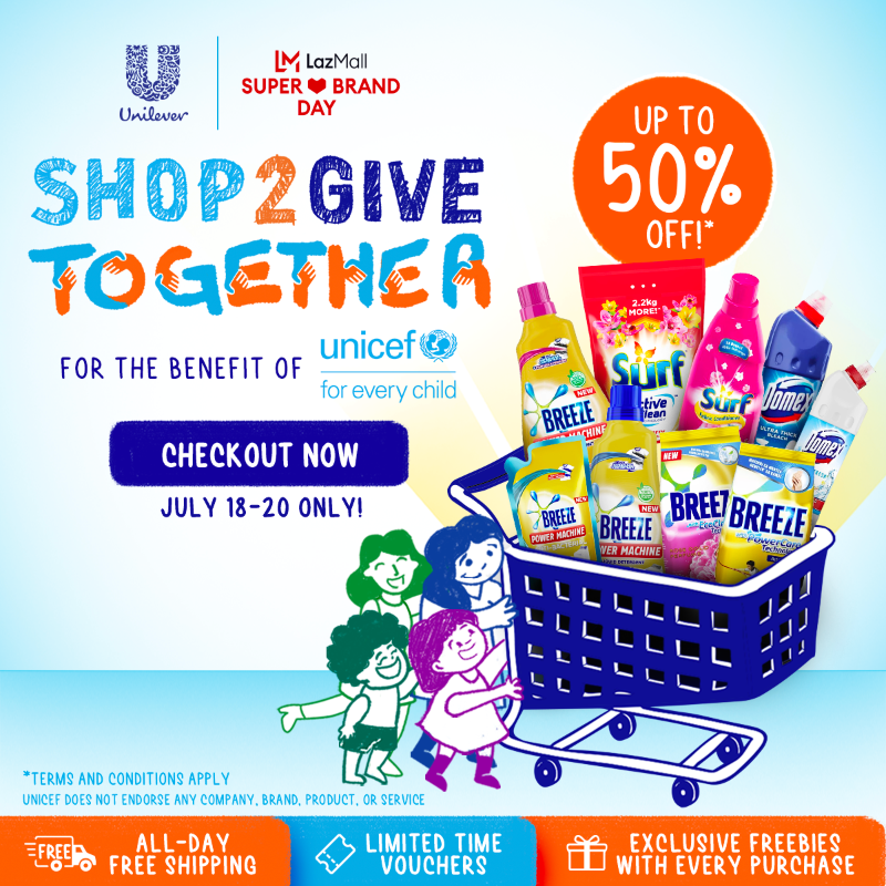 LazadaPH's tweet photo. Nakapag-check out na ba lahat ngayong #UnileverSuperBrandDay? ๐ฅฐ Don't miss the chance to #Shop2GiveTogether today!
Head over to #LazMallPH ๐ https://t.co/oUxtRIf9zh and get up to 50% off your beauty, homecare, and food picks ๐
#LazMallPHxUnilever #LazadaPH