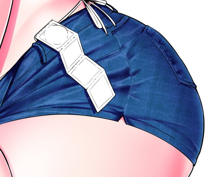 デニムパンツは塗りでディテール上げやすくて楽しい… 