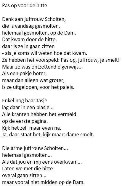 ‘Pas op voor de hitte’ #anniemgschmidt #hitteplan