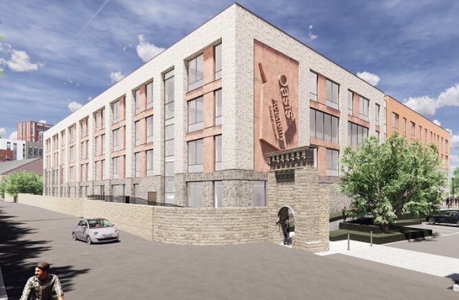 Now planning permission has finally been granted for the long delayed new <a href="/OATempleQuarter/">OasisTempleQuarter</a> secondary school, plans to open in temporary accommodation (Spring Street) in September 2023 are under way. Find out more: bit.ly/3zafA3Y (info available in a range of languages)