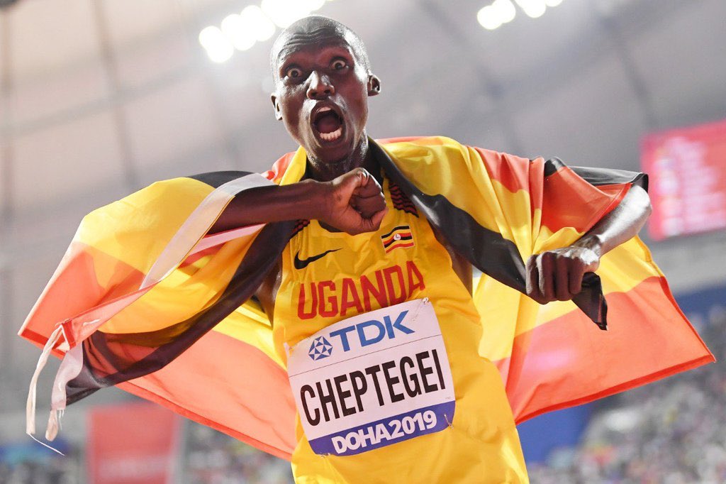 pearlwoodug's tweet photo. Congrats 🎉 @joshuacheptege1
 🥉

Raising the 🇺🇬 flag 💕 https://t.co/cC3PPzhCyT