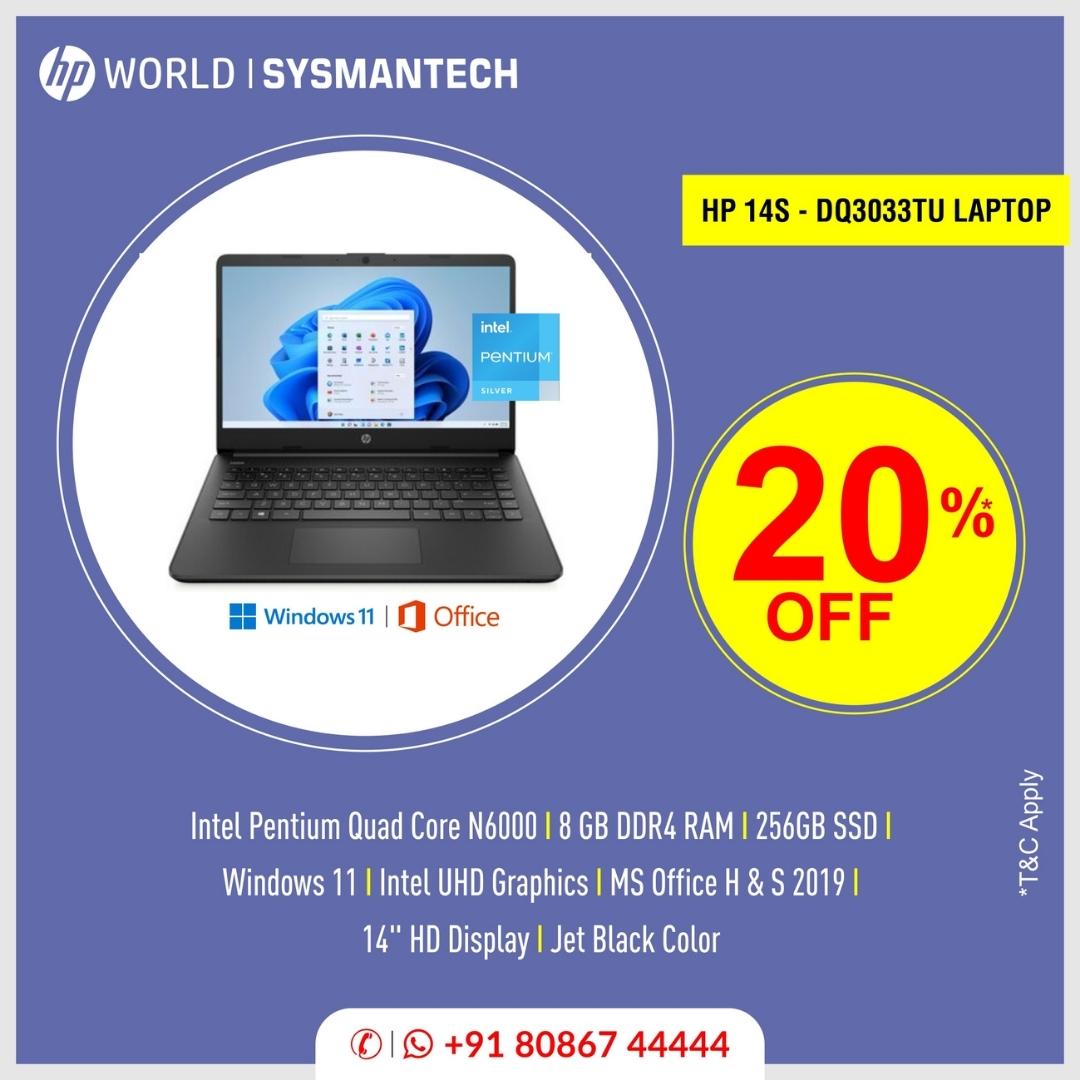 Sysmantech2's tweet photo. HP Laptop 14s-DQ3033TU💻 Processor family, Intel® Pentium® Silver processor; Chipset, Intel® Integrated SoC; Hard drive description, 256 GB PCIe® NVMe™ M.2 SSD. many more at the best prices.📢 Grab amazing deals &amp; discounts
📞80867 44444
#HP #Laptop https://t.co/fLCmGwESpB