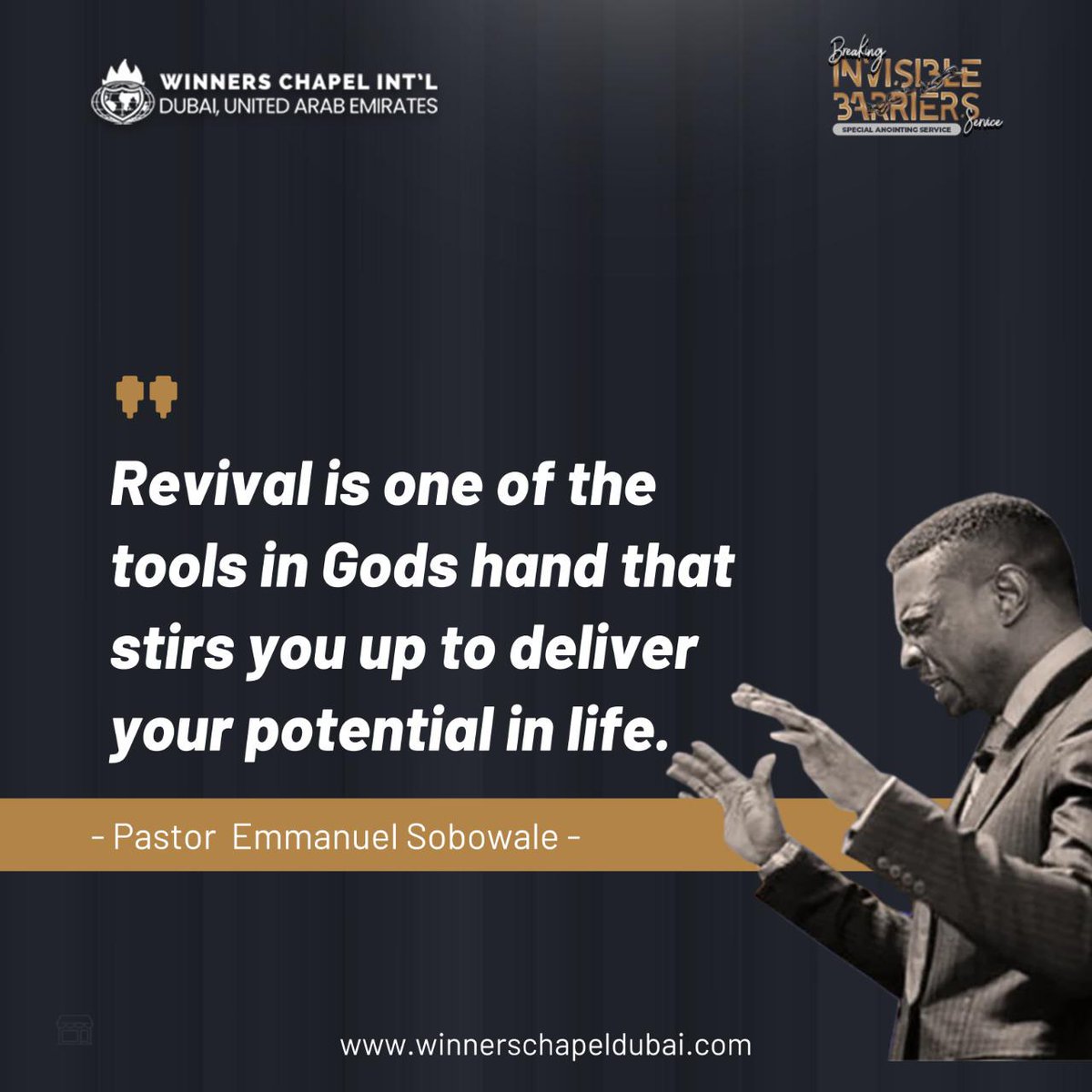 wcidxb_official's tweet photo. A revival is the outpouring of the spirit that uproots the seed the enemies sowed when men sleep.
#Winnersdubai #Winnerschapel #breakinginvisiblebarrier #annointingservice #MoreThanAConqueror https://t.co/0vfSSBIxas