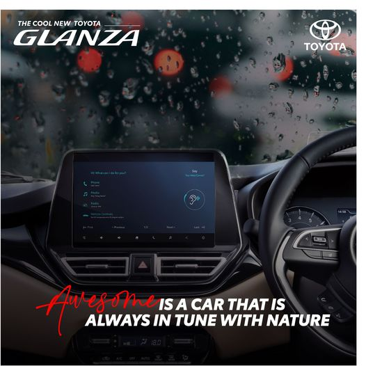 TopselToyota's tweet photo. This monsoon, hit the roads to your favourite beats with our Smart Playcast. Get ready to go hatchin' with #ToyotaGlanza
Get Quote: https://t.co/Joyq4jhXTc
.
.
#LetsGoHatchin #ToyotaIndia #MonsoonDrives  #MondayMotivation #TopselToyota https://t.co/3ezS1cV4QK