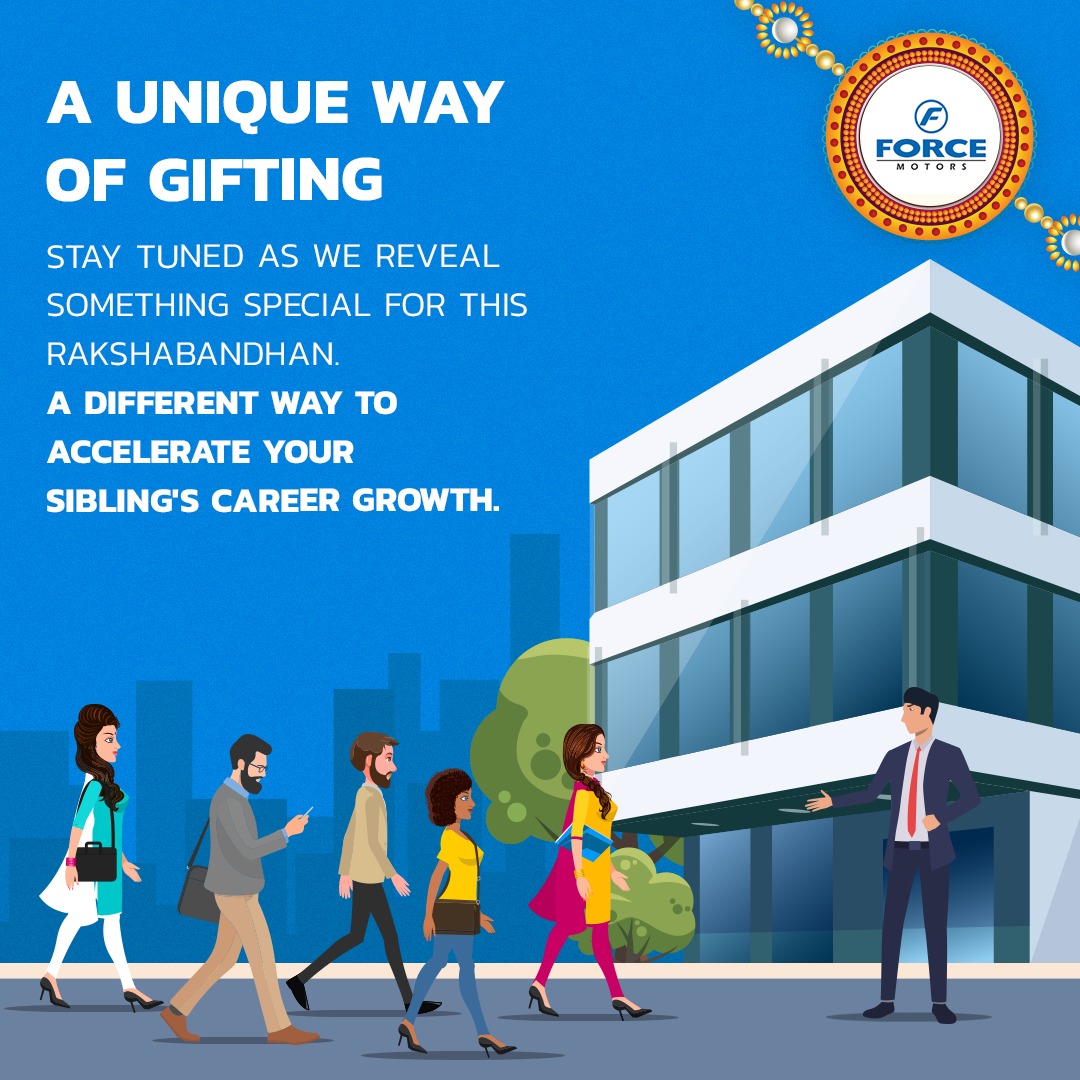 ForceMotorsFML's tweet photo. Make this Rakshabandhan special with a unique gift. A gift of growth and prosperity! Want to know how? Stay with us as we share the details in the coming days.
.
.
#force #fml #forcemotorslimited #rakshabandhan #rakshabandhanspecial #uniquegiftideas #growth #special #staytuned https://t.co/uBQjepU2Dr