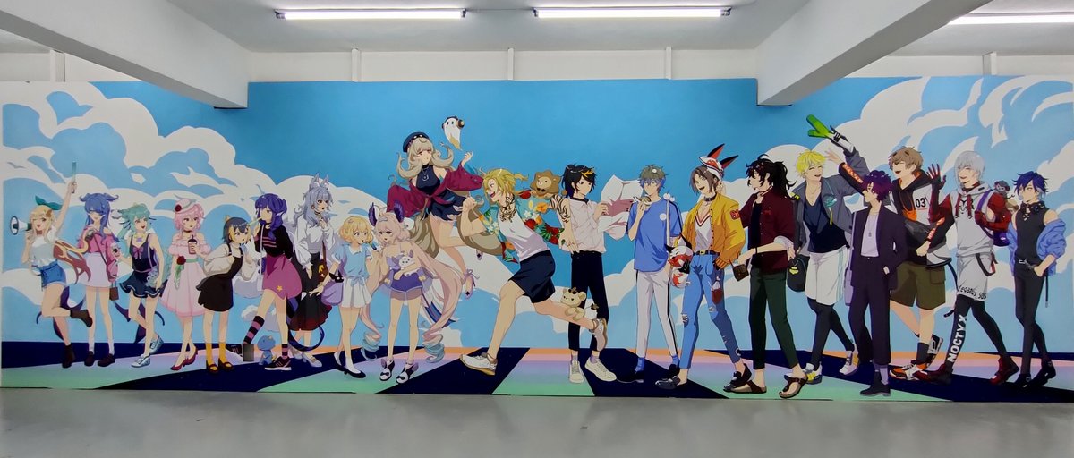 NijiYolo's tweet photo. The mural is finally completed! 
A huge shout out to the volunteers and mural artist who spent time and offered tremendous help with us throughout the weeks! The job is made easier with your helping hands, great thanks to y'all ❤️ 
Let us anticipate for the upcoming event day! https://t.co/hUy8EbGK4J