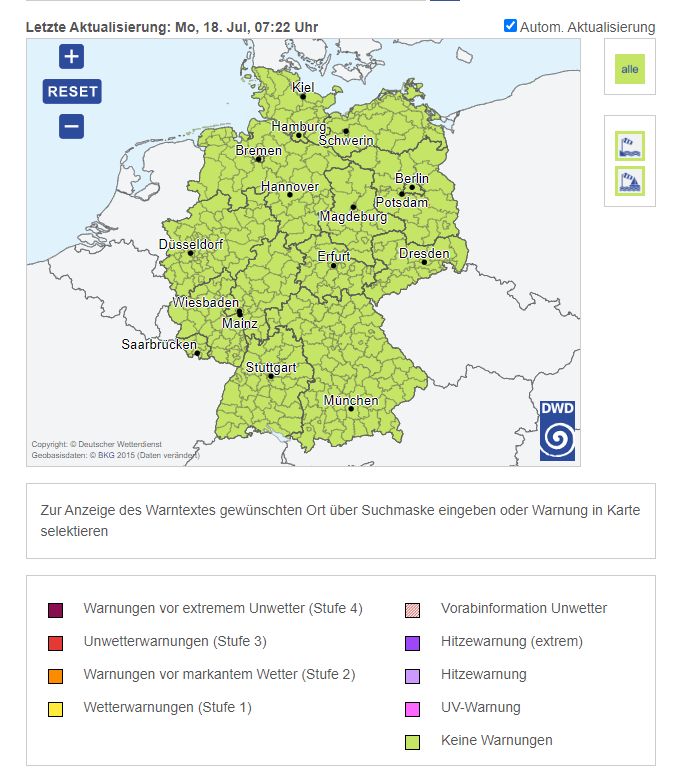 Während sämtliche westeuropäischen #Wetterdienste bereits seit Stunden und Tagen vor der heute beginnenden starken #Hitzebelastung warnen, ist beim Deutschen #Wetterdienst davon nichts zu sehen...#aufwachen