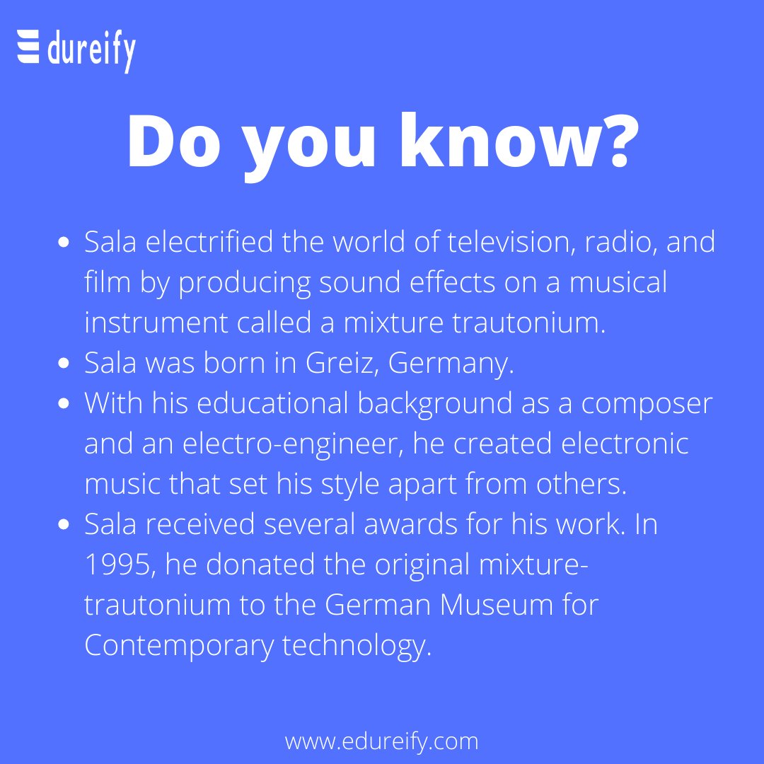 edureify's tweet photo. 112th Birthday Oskar Sala🎹

{My fascinating instrument mixture TRAUTONIUM}

.
.
.
#edureify  #edureifykaropadhaikaro #oskarsala #google #googledoodle #technews #music #electronicmusic #physicist #germany https://t.co/KkNxBQEfuy