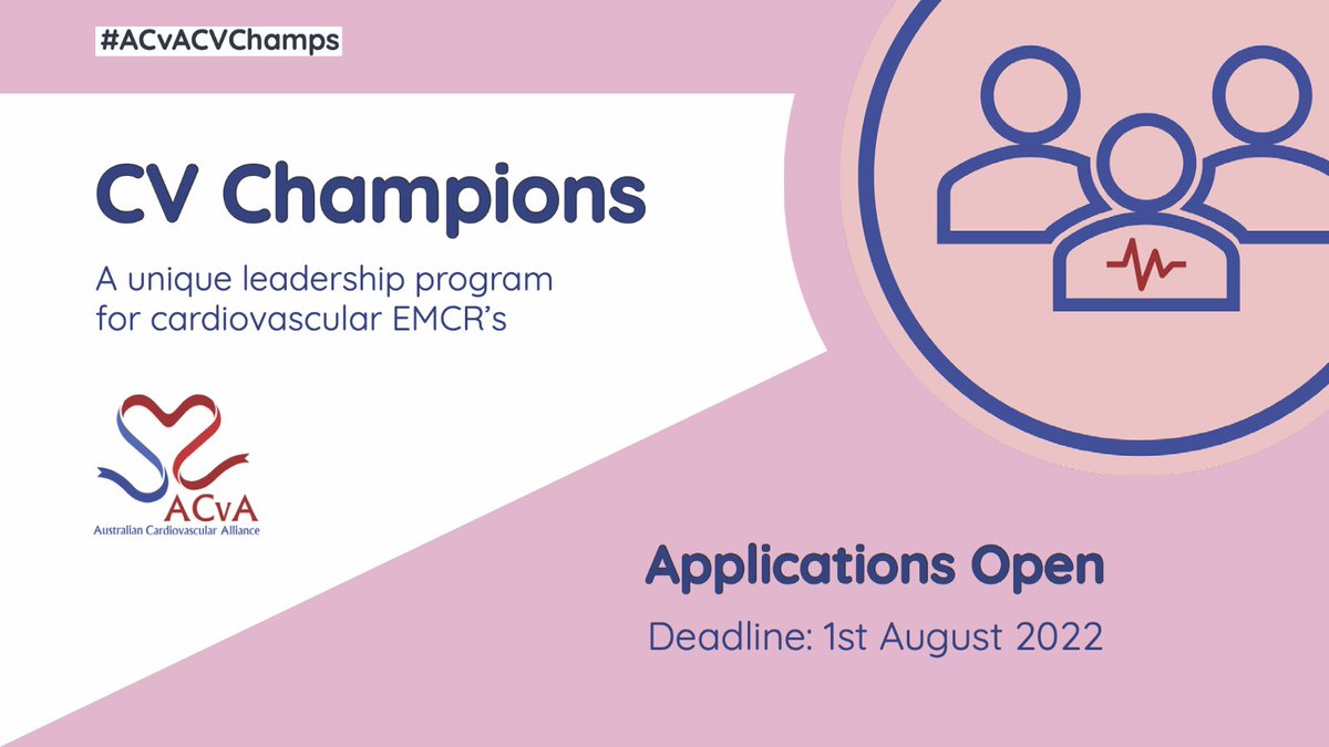 AusStroke's tweet photo. Early- and Mid-Career Researchers (EMCRs), apply now for the @OzCvA CV Champions Program &amp; learn how to think strategically, expand your network, &amp; engage stakeholders to create impact in your #research. For more info &amp; to apply: https://t.co/s3tRvnnBR7 #ACvACVchamps https://t.co/NlTqKJAXVq