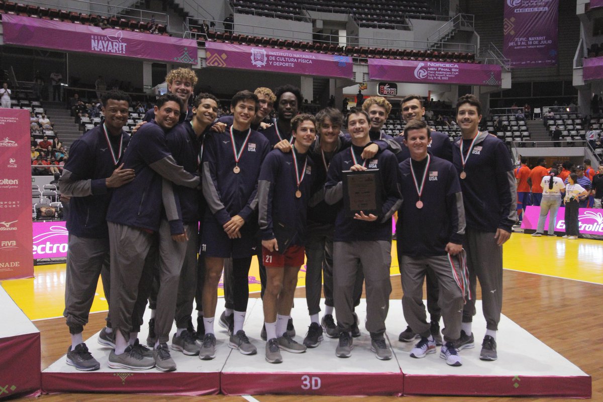 usavolleyball's tweet photo. The U.S. Men 🇺🇲 are bringing home the bronze 🥉 from the Pan Am Cup Final 6! Mason Briggs is named Best Reciever.

Story and stats | https://t.co/CBXL9TGbKt https://t.co/X0CdiU476N
