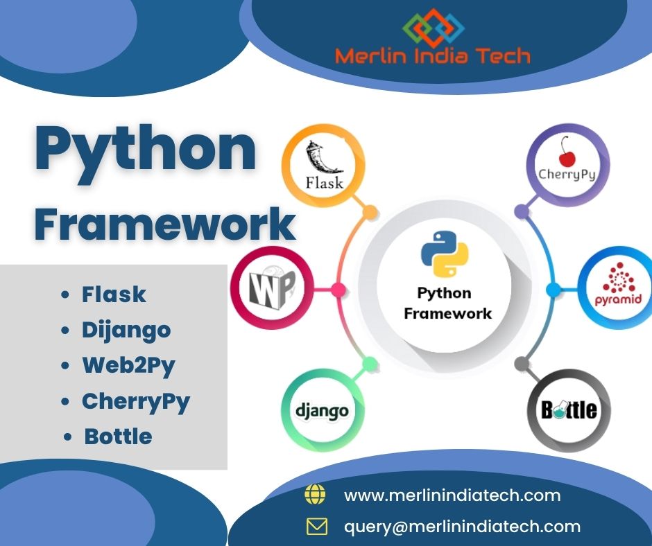 merlinindiatech's tweet photo. Python web frameworks, each with its own features and specialties. Python framework is a collection of modules or packages that are useful for creating web applications.  #python #python3 #pythondevelopment #pythonprojects #pythonautomation #flask #django #merlinindiatech https://t.co/tBk7y4UAwU