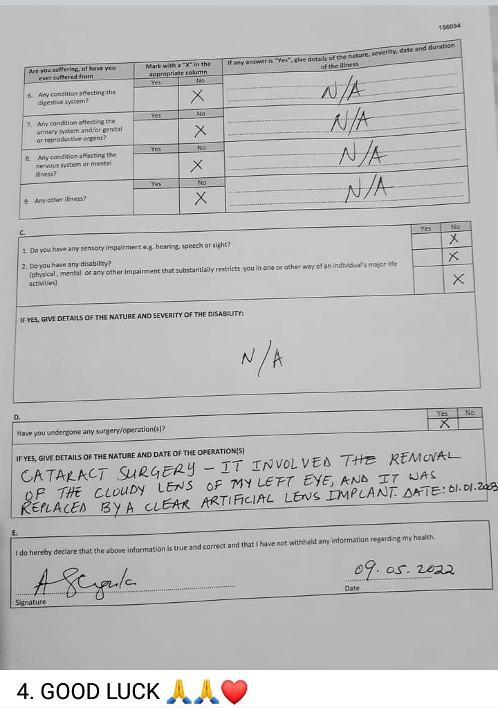 Hello kindly check this out, this is how a Government form is supposed to be filled in. Kindly rt for youngings applying for NDF
