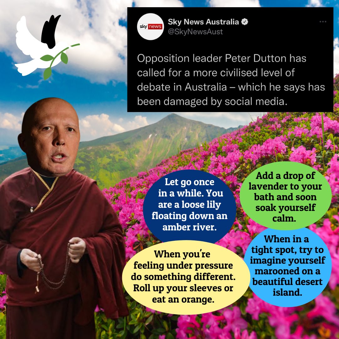 TomRed43's tweet image. Peaceful Pete. Seems legit.
#auspol #peterdutton #libfail
