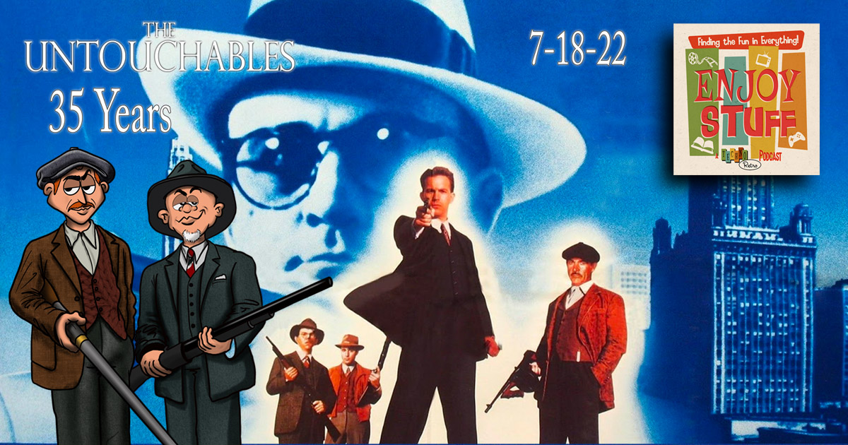 TechnoRetroDads's tweet photo. The Untouchables is an iconic movie by Brian De Palma that kickstarted careers and told the story of Elliot Ness. @JovialJay and @JediShua remember the 1987 film on Enjoy Stuff!
#ShareAndEnjoy and let’s build our band of Earbuds! #EnjoyStuff #TechnoRetro https://t.co/D0SEF0PmTv https://t.co/K2Vmo1Mjvq