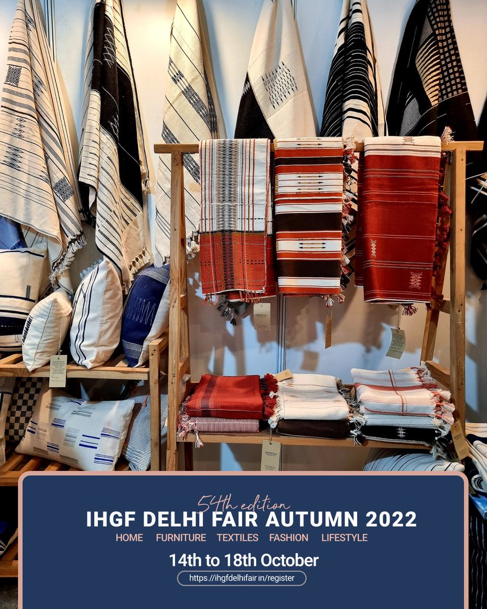 epchindia's tweet photo. Complete your Fall Wardrobe with #handmadeTextiles from #IHGFDelhiFair!! 

Explore the best of Handmade #Textile products from local Artisans of North East #India who bring years of experience to make these wonderful throws. 

Register Today  at https://t.co/RkYzAdIWCN https://t.co/kRrP61Ba6E