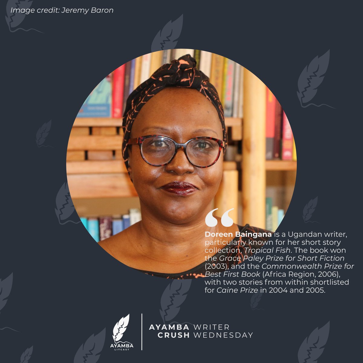 ayambaofficial's tweet photo. Ugandan writer, Doreen Baingana, is our Writer Crush of the week. 
.
.
.
.
#Ayamba #AyambaLitCast #writing #writingcommunity #writercrush #writer #wcw #writercrushwednesday #DoreenBaingana https://t.co/e0XE2C6kIc