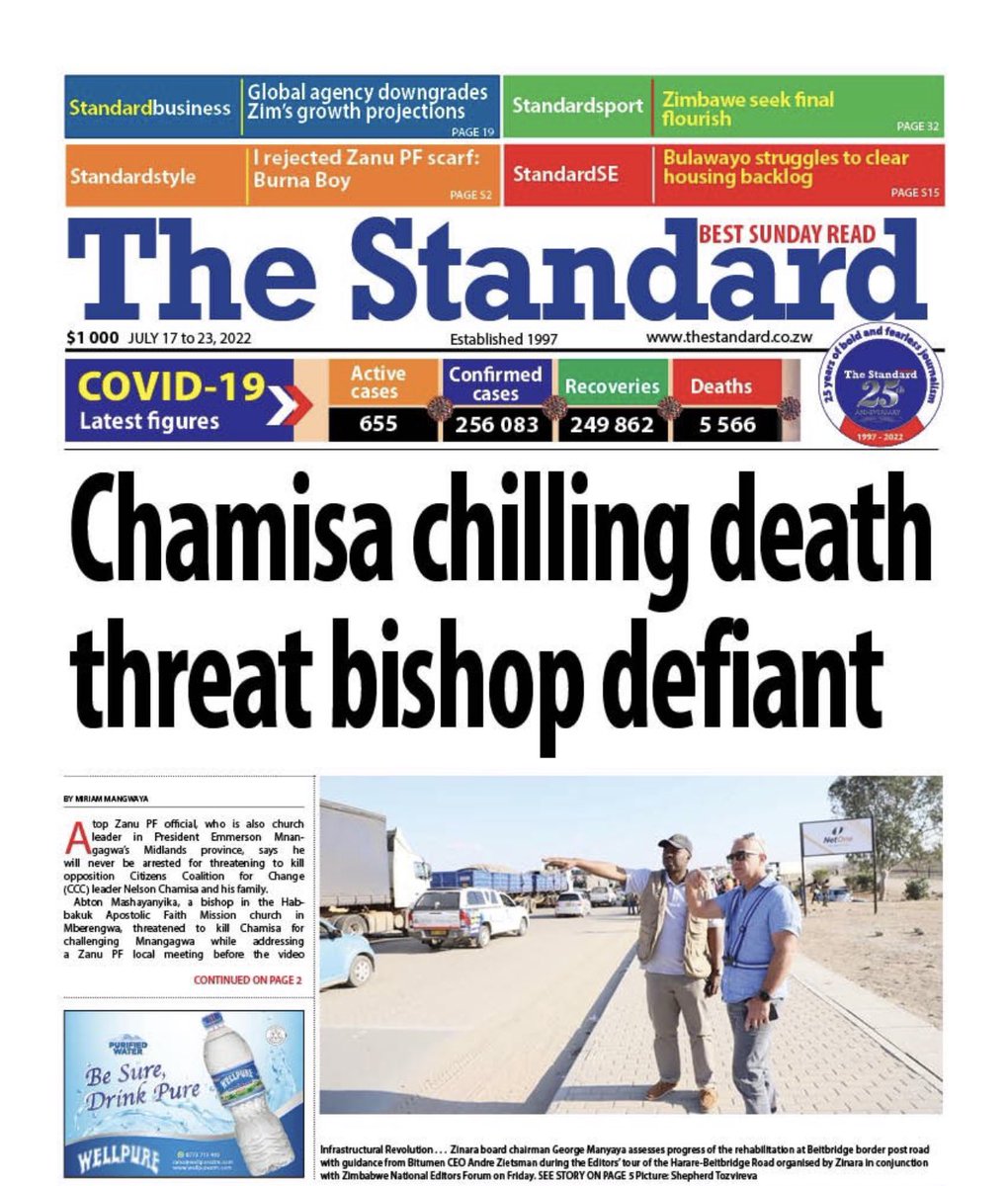 1. The man who incited death against Zimbabwe’s main opposition leader, his kids &amp; opposition supporters said he is “too ZANUPF” to be arrested.

Abton Mashayanyika told the <a href="/thestandardzim/">The Standard Zim</a> that nothing will happen to him, and he has no regrets for inciting murder against Chamisa