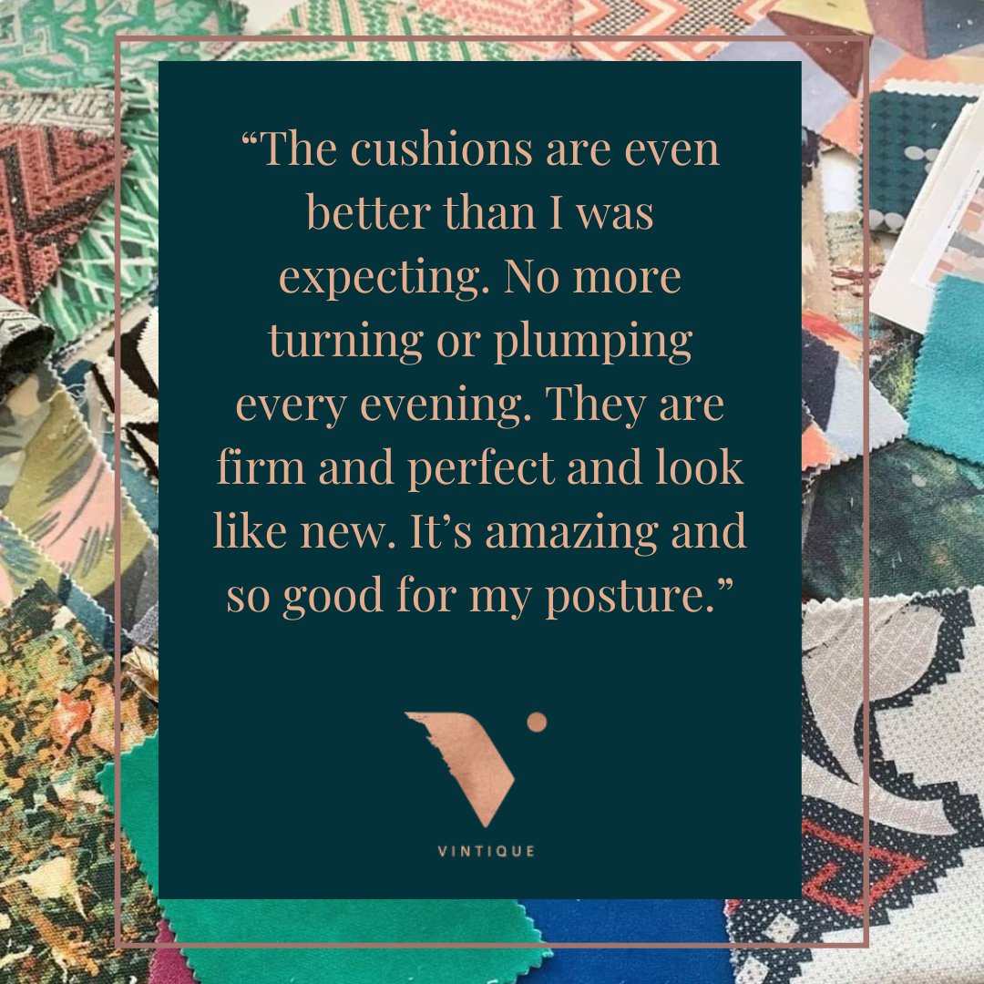 New seat cushions can transform your sofa..don’t believe me? This is what Maureen had to say.
 
Do your cushions need a new lease of life? Drop me a line via DM or on the contact form on the website.  vintiqueupholstery.com