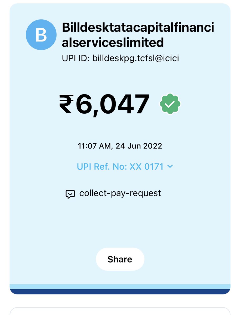 syed8azhar's tweet photo. @tatacapital a payment of 6047 is been made.. you people are harassing me to make a payment 2859 where in you people owe me 3188 which is already been paid https://t.co/owhign9fPD
