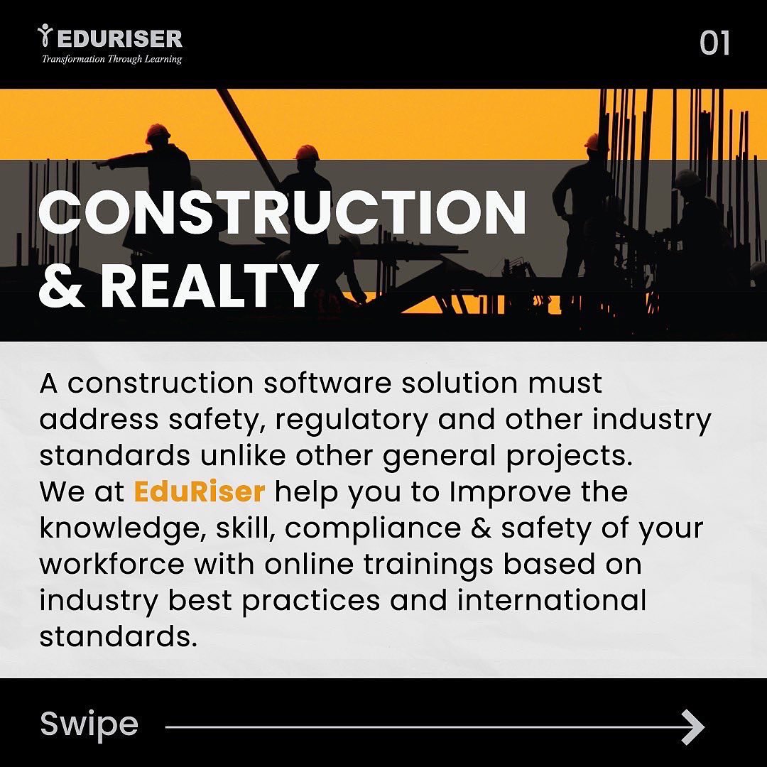 EduRiser's tweet photo. Accidents costs more than construction cost.

Better Safe than Sorry.

.

.

.

#learninganddevelopment #learning #elearning #corporatetraining #trainingdesign #freelanceinstructionaldesign #realty #humanresources #realty #learningdesign #learningexperiencedesigner #construction https://t.co/04ah57SKNZ