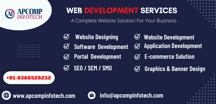 A complete website solution  for your business. #softwaredevelopment #portaldevelopment #webdesigner #websitedevelopment #bannerdesign #logodesign #ecommercebusiness #ecommercedevelopment #applicationdevelopment apcompinfotech.com/contact