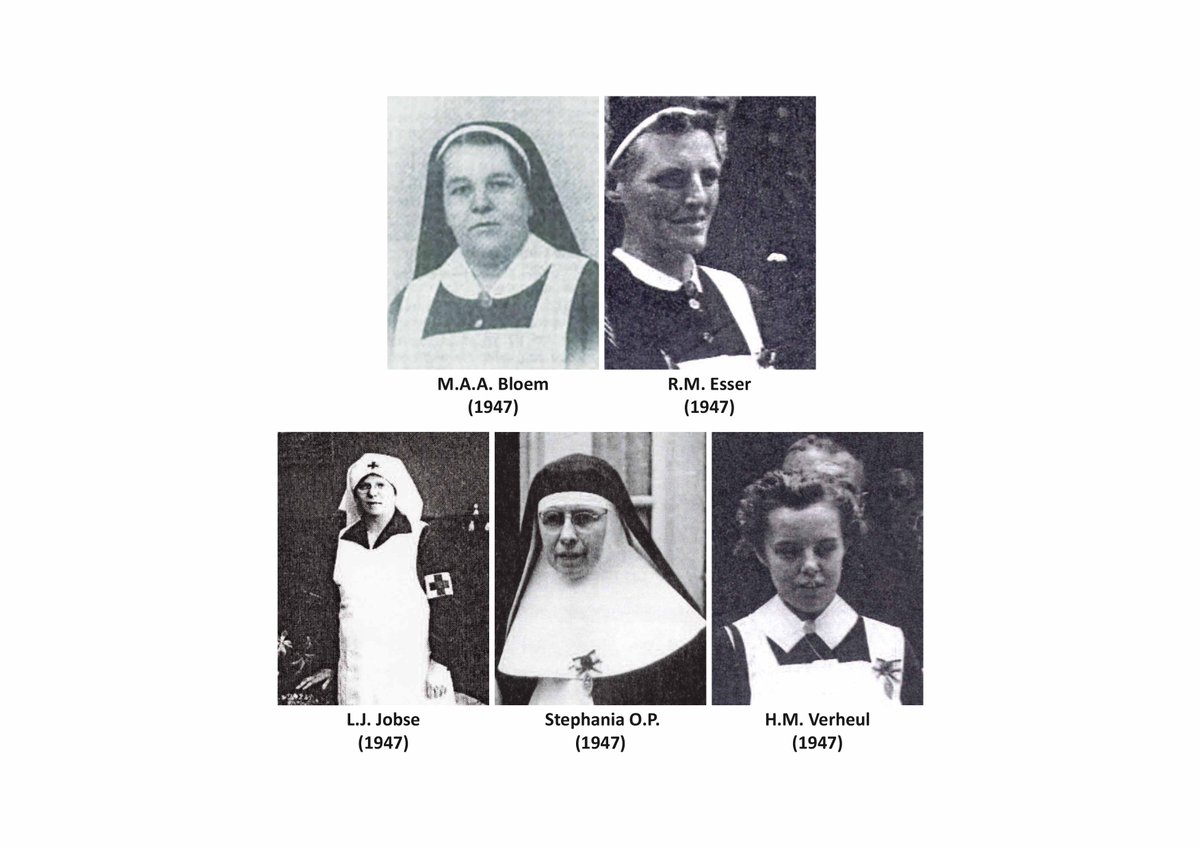 NannieWiegman's tweet photo. 18 juli 1947 kregen 3 verpleegkundigen en 2 Rode Kruis helpsters de Florence Nightingale Medaille. Ze hadden zich tijdens WO II dapper gedragen. Rie Bloem kreeg de medaille postuum, ze was in 1944 gedood. Prinses Juliana reikte ze uit en vandaag is dat 75 jaar geleden @RodeKruis https://t.co/wz8P4PloVL