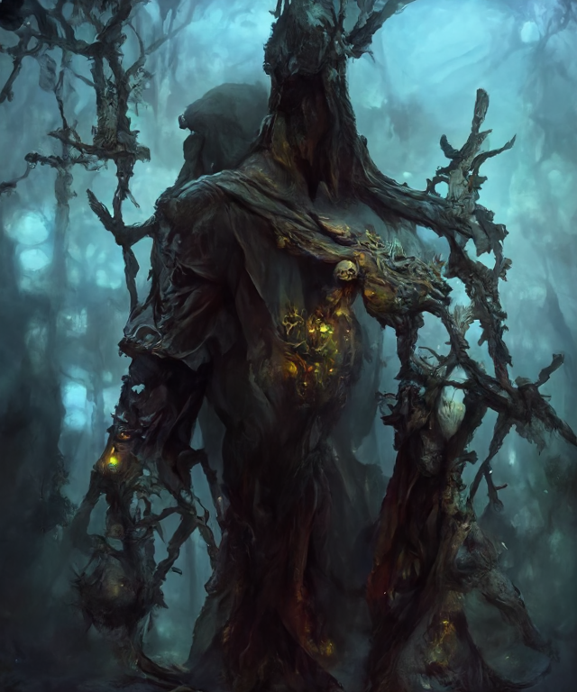 ElevatedNine's tweet photo. Thank you all for showing so much love to the #fantasydiffusion model. Here is some more art from it.

Keepers of the Forest.

#finetune #ai #diffusionmodels
#AIart #discodiffusion #generativeart #psychedelic #surreal #digitalart #fantasy #fantasyart #eerie #scary #ephemeral https://t.co/9jm8lWHgFe