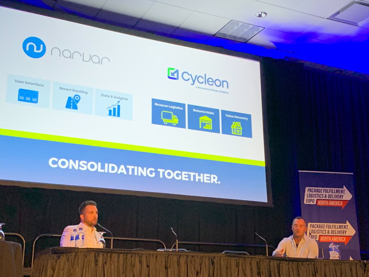 ReBound_Returns's tweet photo. Thanks for attending our presentation at Package Fulfillment, Logistics and Delivery Expo!

We had a great time sharing about consolidation and the benefits it can have for retail brands such as mitigating the risk from ecommerce return fraud and reducing waste. https://t.co/goyNt3qWbg