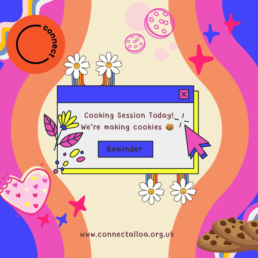 ConnectAlloa's tweet image. Hope you’re ready for tonight we’ll be making cookies! 
#connectalloa #youthwork #cookingsession #clacksfamilywellbeingpartnership #bakingcookies