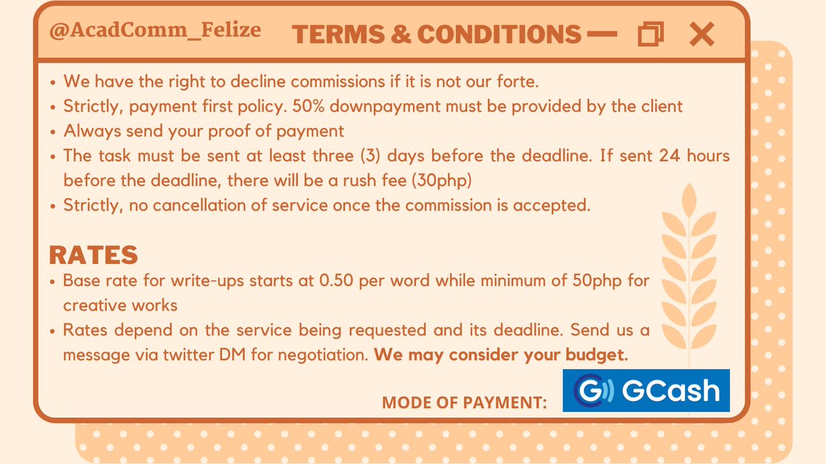 Open || Felize's Academic Commissions tweet media